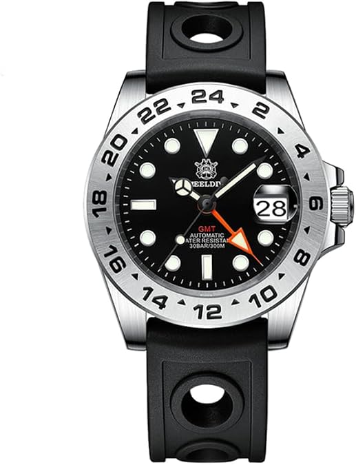 STEELDIVE SD1992 V3 Bracelet NH34GMT Men Watches Blue Luminous 300M Waterproof Stainless Steel Dive Black Watch