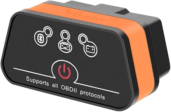 Vgate icar 2 Bluetooth BLE4.0 OBD2 Adapter Scanner Car Code Reader Scan Tool OBD for iOS,Android and Windows(Orange/Black)