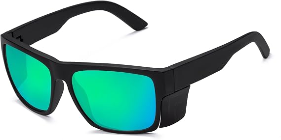 Men's Safety Sunglasses, Matte Black,Polarized Safety Sunglass Lenses,Meets ANSI Z87+ Standards,UV Protection