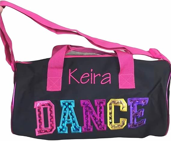 Personalized Dance Bag For Girls, Toddler Duffel Ballet Bag With Name Option, Water Resistant Gymnastics Bag With Pockets, Small Travel Tote For Ages 3 12