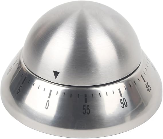 TONSHEN Stainless Steel Mechincal Timer, Kitchen Timers for Cooking Countdown Timer Clock, 60 Minute Rotating Alarm