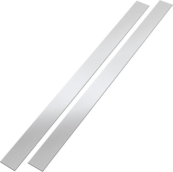 2 Pcs Stainless Steel Trim Strips 304 Brushed Stainless Steel Metal Finishing Sheet Metal Gap Strip Filler Trim for Kitchen Tools(2 x 30 Inch,Silver)