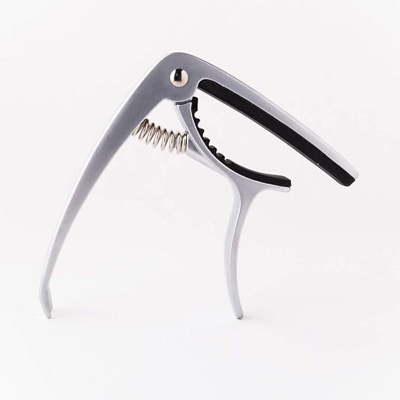 Donner DC-2 Guitar Capo for Acoustic and Electric Guitar,Ukulele Capo Silver