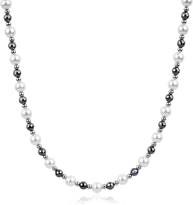 GAVU Pearl Necklace for Men, Mens and Womens Beaded Necklaces