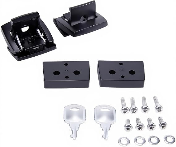 Locking Tour Pack Latch Kit With Keys Hardware, Tour Pack Trunk Lid Latches For Touring Trike Models 1993-2013, Secure Luggage Storage For Highway Riding And Daily Commutes
