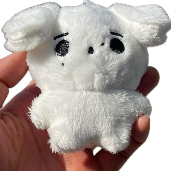 4inch Enhypen Keychain Merch Merchandise Key Ring Bag Pendant Accessories for Fans & Collection (White Dog)
