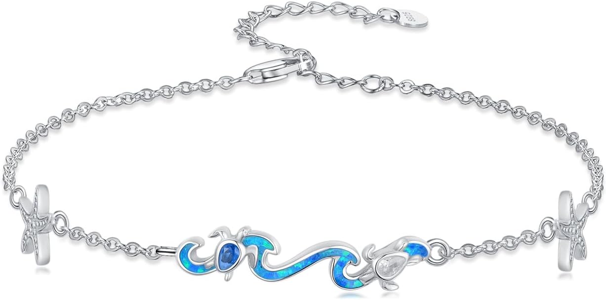 Evil Eye/Stethoscope/Wave/Turtle/Charms Bracelets 925 Sterling Silver Bracelet Jewelry for Women Nurse