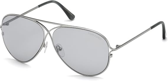 Tom Ford TOM N.4 FT 0488-P Shiny Light Ruthenium/Light Grey 59/10/135 unisex Sunglasses