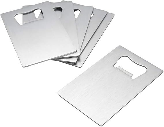 Cand 6 Pack Credit Card Bottle Opener, Stainless Steel Wallet Bottle Opener