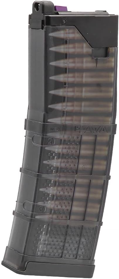 Military Garage EMG Electric Gun, Compatible with M4 Series, LANCER L5 AWM 300BLK, 150 Rungs, Spare Magazine, Officially Licensed, Reinforced Polymer Resin, BK Black