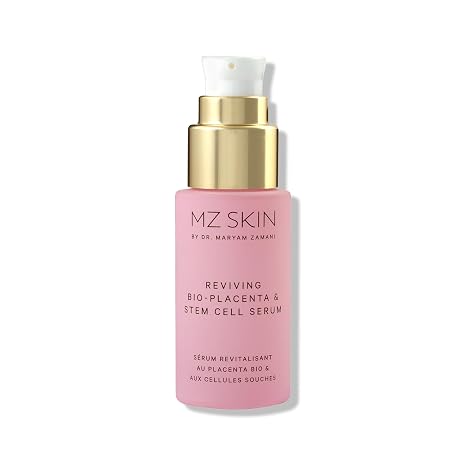 MZ Skin Reviving Bio-Placenta & Stem Cell Serum - Night Treatment for Powerful Rejuvenation, With Peptides, Squalane & Hyaluronic Acid, Perfect For Anti-Aging, Wrinkles & Fine Lines