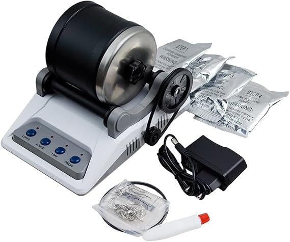 Professional Rock Tumbler Kit, DIY Stone Polisher with Timmer Buttons, Electric Gemstones Stone Polishing Toy, Rock Tumbler Machine