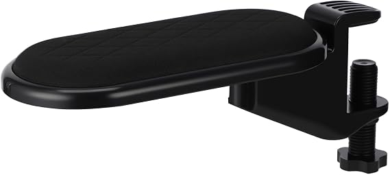Desk Armrest 180° Adjustable Computer Armrest Armrest Cushion Clip-on Computer Desk Extension Suitable for Use at Home and in the Office