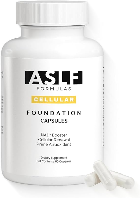 NAD+ Booster & Longevity Supplement with 300mg Nicotinamide Riboside, Ubiquinol (CoQ10), Spermidine, Quercetin, Luteolin & Apigenin - Aging Support - 60 Capsules