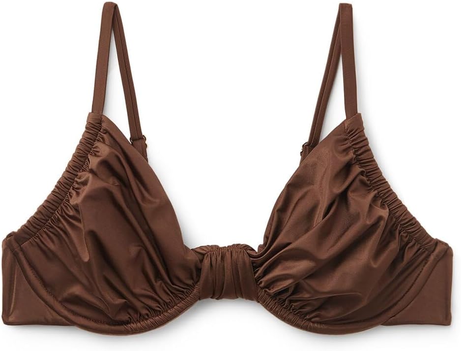 CALZEDONIA Shiny Satin Balconette Swimsuit Top