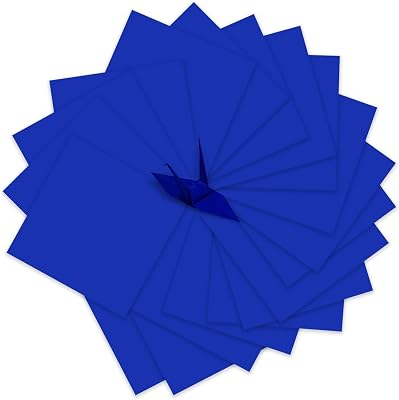 100 Origami Paper Double Sided Color Paper 3x3 inches Soft paper Square Easy Fold Paper for Folding Paper, Origami Cranes, Scrapbook Paper 3x3 -P14 Persian blue