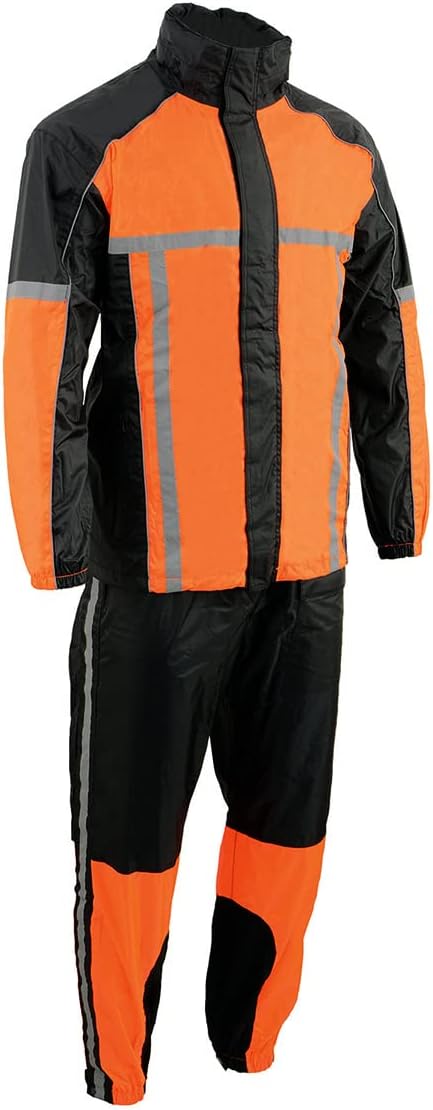 Milwaukee Leather Men's Motorcycle Riding Water Resistant Rain Suit