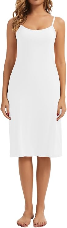 ZEEREE Womens Camisoles Nightgown Full Slip Dress Chemise Under Dress Basic Cami Long Slip Dress Loungewear Sleepwear