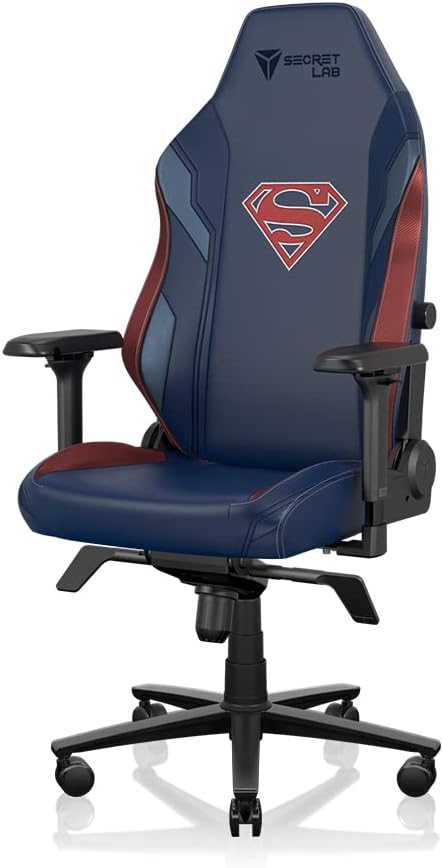 Secretlab Titan Evo Superman Gaming Chair - Regular, Leatherette, Blue/Red