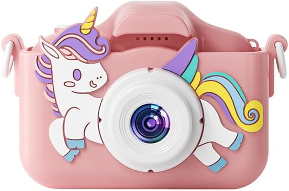 Kids Camera Toys for 3 4 5 6 7 8 9 10 Years Old Girl Boys,Children Digital Camera with Protective Silicone Cover,Toddler Camera,Kids Camera for Girls Christmas Birthday Gifts with 32GB SD Card Pink