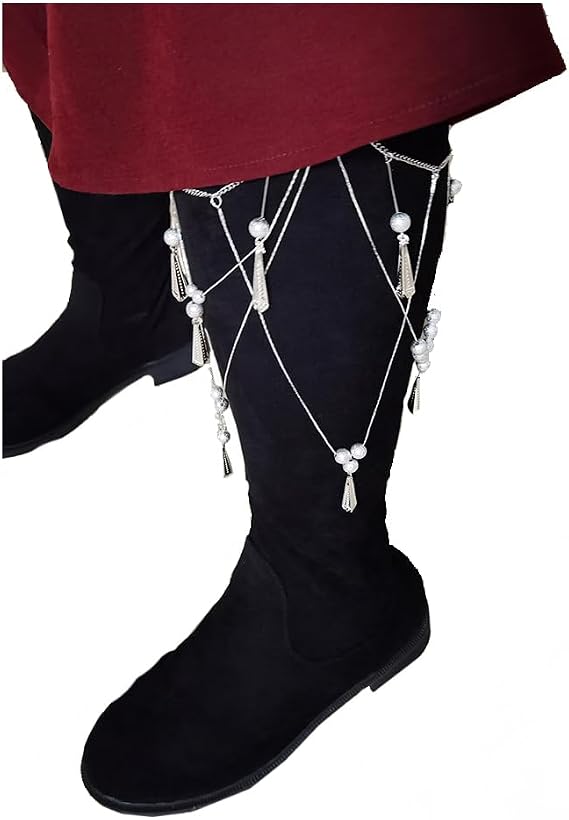 MYAYD Handmade Butterfly Boot Chain Shoes Decoration Cosplay Accessory Prop for Hua Cheng Cosplay from Heaven Official's Blessing Tian Guan Cifu