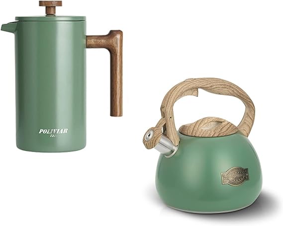 POLIVIAR French Press Coffee Maker & Tea Kettle