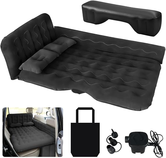 SUV Air Mattress Camping Bed - Car Mattress Back Seat Portable Foldable Car Air Bed SUV Sleeping Pad Car Bed Mattress for Sedan SUV Truck, Full