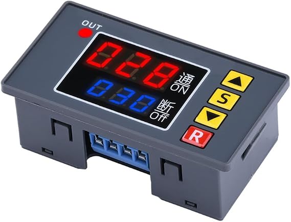 Timer Delay Relay DC12V 20A 240W Programmable Cycle Time Switch LED Digital Display Time Relay Module (Active Output DC12V)