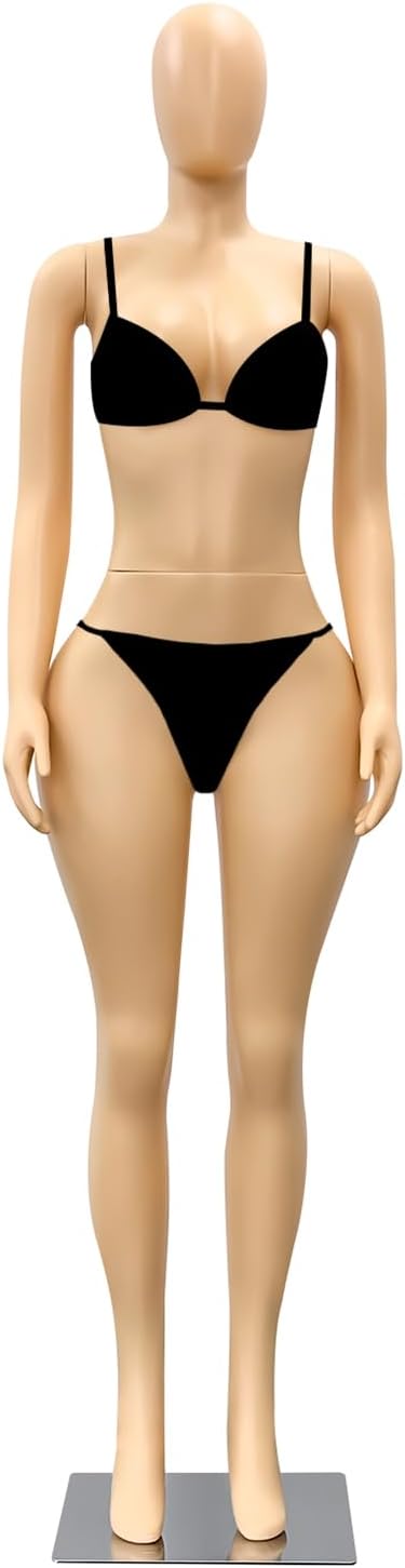 Brazilian Style Female Mannequin Full Body Display Dress Form for Clothing, Retail Store & Photography Natural Skin Tone