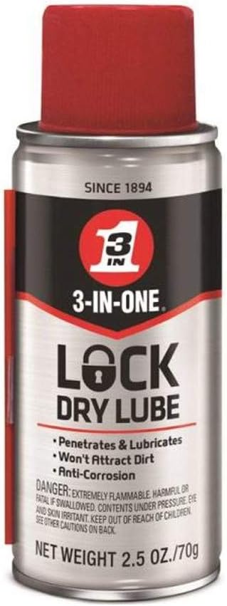 3 In One 12007 2.5 Oz Lock Dry Lube