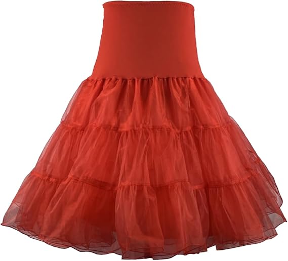RULTA Women's 50s Vintage Petticoat 26" Crinoline Rockabilly Tutu Skirt Slip S-L...