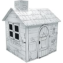 Adventure Awaits! Kids Cardboard Farm Playhouse - Color, Draw, and Customize - Great for Playtime and Arts-and-Crafts Time