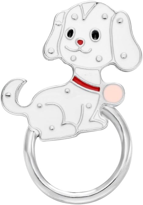 Alloy Lovely Puppy Magnetic Eyeglass Holder for Shirt for Girls