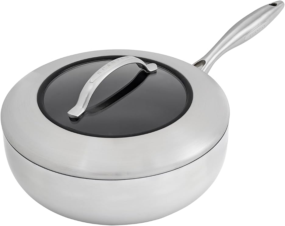 Scanpan - 65082600 Scanpan CTX Covered Deep Saute Pan, 4 Quart, Silver