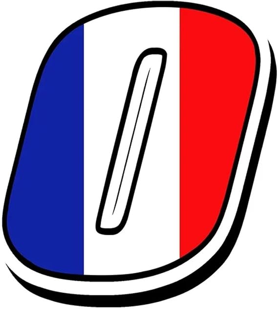 Racing Numbers 0-9 Vinyl French Flag Sticker Personality Motorcycle Body Fairing Helmet Decorative Decal Accessories(Black,20cm)
