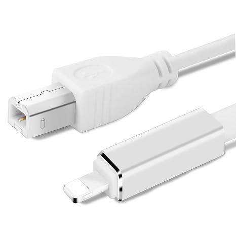 Lightnning to USB 2.0 OTG Cable Type B Midi Cable 5Ft Lighting to Midi Cable Compatible with iOS Devices to Midi Controller, Electronic Music Instrument, Piano, Midi Keyboard and More