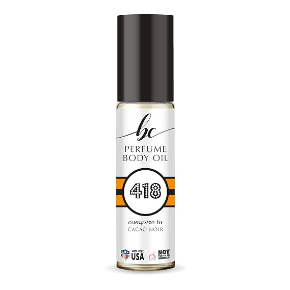 BC Perfume 418 Inspired by Cacao Noir For Women Replica Fragrance Body Oil Dupes Roll-On 0.3 Fl Oz/10ml 0.33 Fl Oz