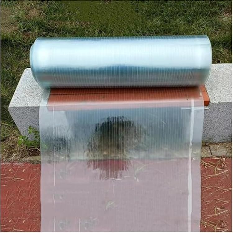 Polycarbonate Roofing Sheet, Outdoor UV Resistant Greenhouse Clear Film, Impact Resistant Rainproof Glassfiber Panel1.5X10m
