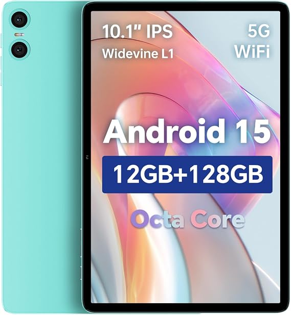 ODEA Android 14 Tablets, Unisoc T606 8 Core CPU, Widevine L1, IPS HD Touch Screen, Dual Camera, BT 5.0, WiFi, Face Unlock