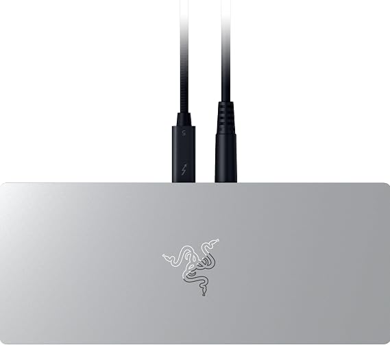 Razer Thunderbolt 5 Dock Chroma, 11 Ports + M.2 SSD Slot, White