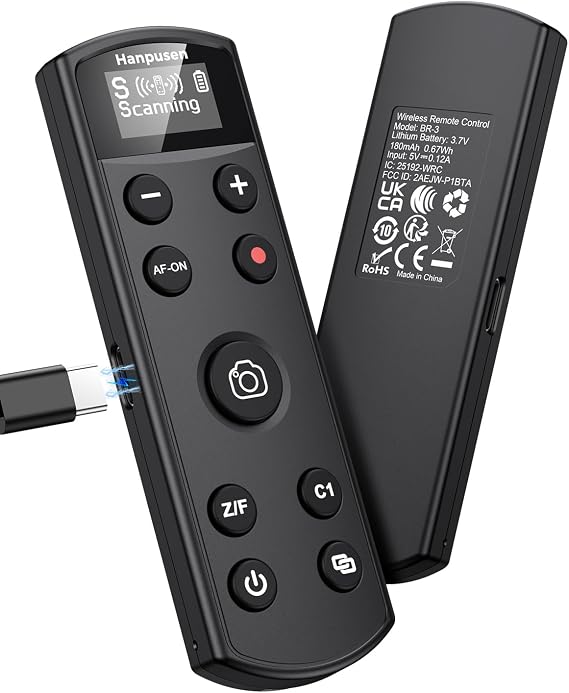 Hanpusen Wireless Rechargeable Camera Remote Control for Sony ZV-1F, ZV-E10