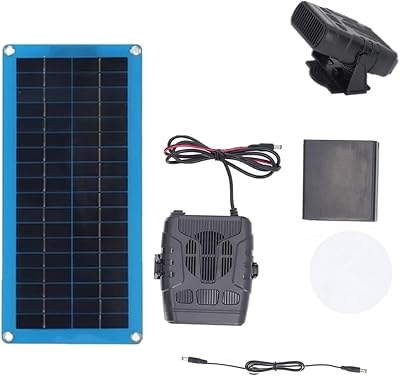 Solar heater for chicken coop, Portable Car Solar Powered Heater, Greenhouse and Dog House Rechargeable Solar Panel Kit with Overheat Protection, Ideal for Drying Heating Pet House Warm Wind Gear