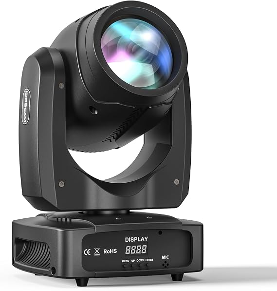 150 W Mini Moving Head LED Spot Beam DMX512 Prism Effect Disco DJ Light 11/13CH Channel for Bars Birthday Party Clubs KTV Wedding