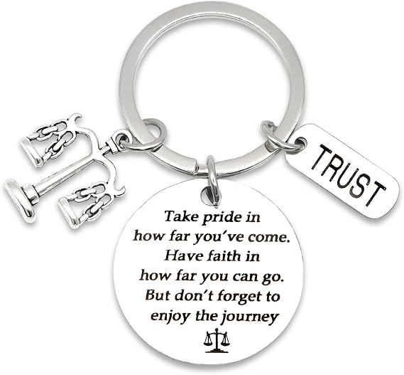 Lawyer Gifts Keychain for Women Men Attorney Young Law School Student Graduation Jewelry Lawyers Pendant Key Chains for Judges Future Lawyer Birthday Christmas Valentine's Day Employee Appreciation