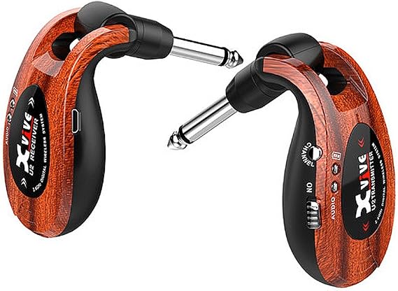Xvive U2 Wireless Guitar System,2.4GHz Wood, Wireless Transmitter and Receiver for Electric Guitar Bass