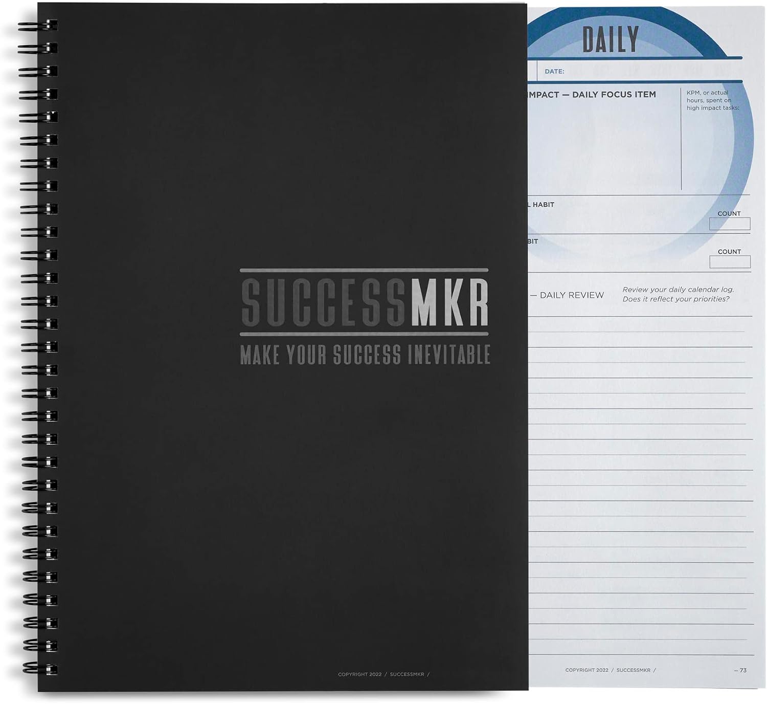 Daily Journal for Personal and Business Productivity, 13-week Goal Planner with Prompts, Quarterly Journal for Growth and Success Black, 2020, 7 inches X 10 inches