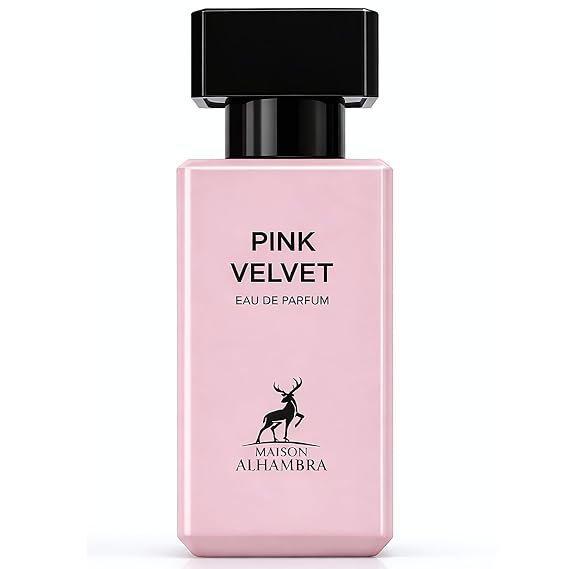 Maison Alhambra Pink Velvet Floral, Rose, Sweet, Warm Eau de Parfum Spray Long-Lasting Fragrance for Women, 1.02 Ounce / 30 ml