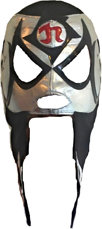 Pentagon Jr Penta 0M Pentagon Dark Lucha Libre Microfiber Mask Adult Luchador Wrestling Mask Adult Size Black Costume Wear Pro-fit, Mascara de Luchador for Cosplay