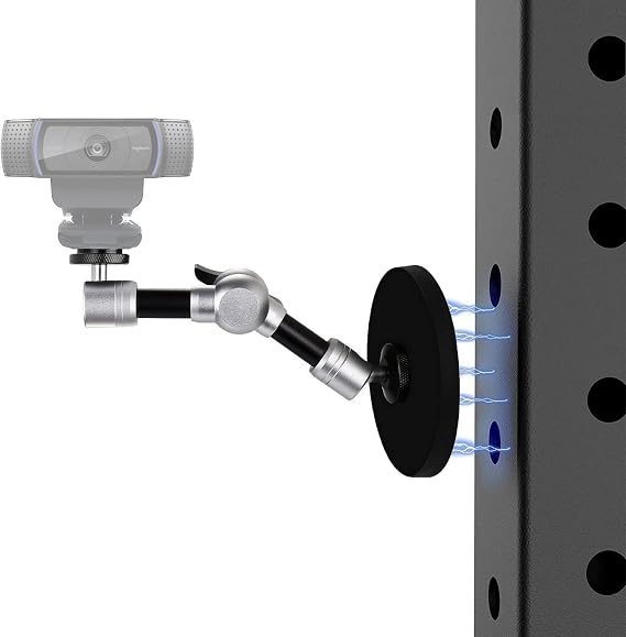 Webcam Magnetic Mount,7'' Magic Arm with Magnetic Suction Holder Compatible with Logitech StreamCam C920x MX-Brio C930e C922x C925e C615 and Webcams with 1/4''-20 Interface