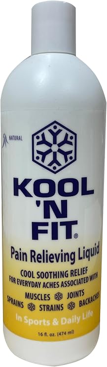 Kool N Fit Pain Relief Product (16oz) - Foot, Lower Back Pain Relief, Knee Pain Relief & More, Quickly Absorbed, Non-Greasy, Non-Staining, All Natural